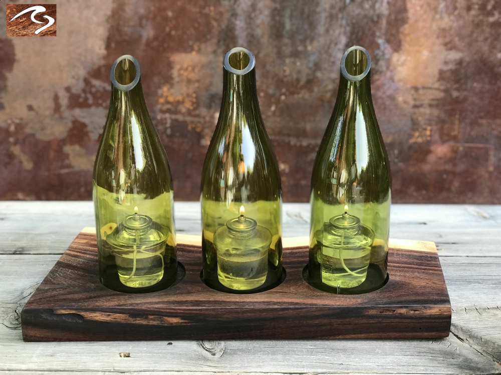 custom flattened wine bottles